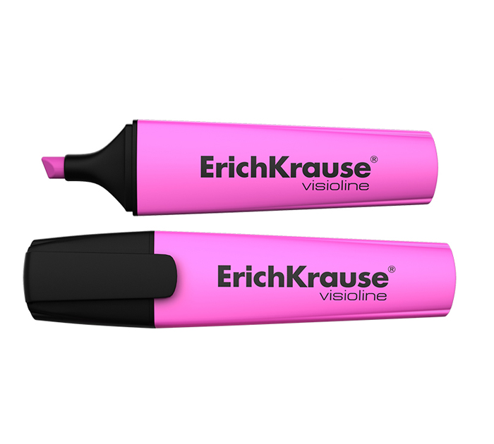 Маркер-текстовыделитель Erich Krause «Visioline V-12 Neon» розовый, 0.6-5мм