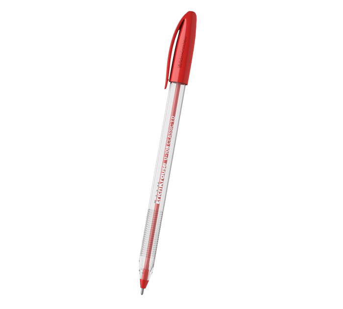 Ручка шариковая Erich Krause «U-108 Stick Classic» Ultra Glide Technology, красный стержень, узел 1.0мм, линия письма 0.3мм