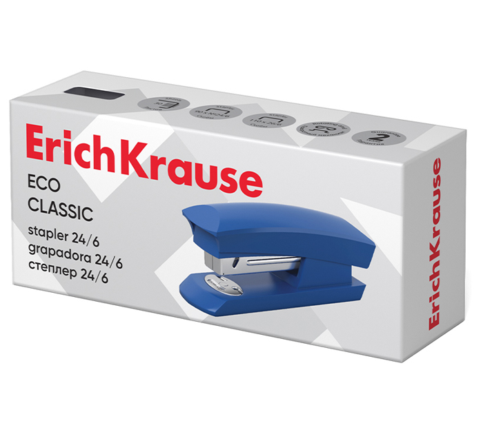 Степлер Erich Krause «Eco Classic» №24/6-26/6, на 30л, ассорти