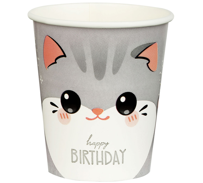 Стаканы бумажные праздничные Meshu «Kitten» 200мл, 6шт