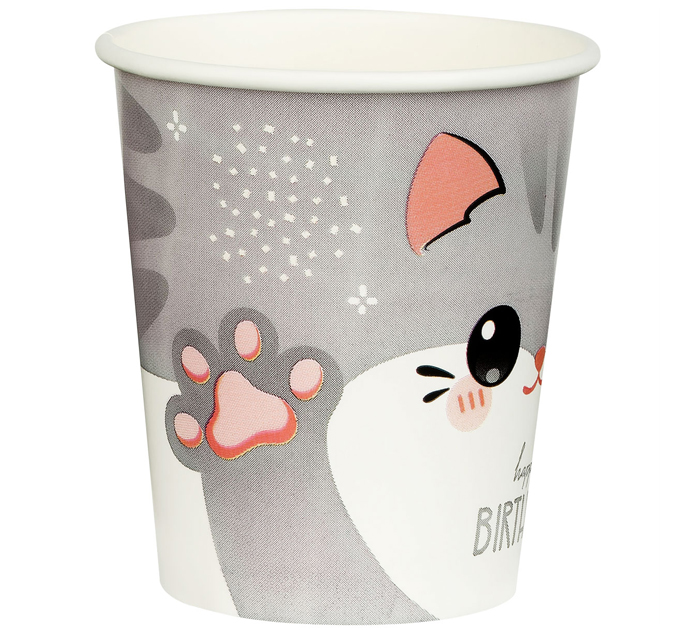 Стаканы бумажные праздничные Meshu «Kitten» 200мл, 6шт