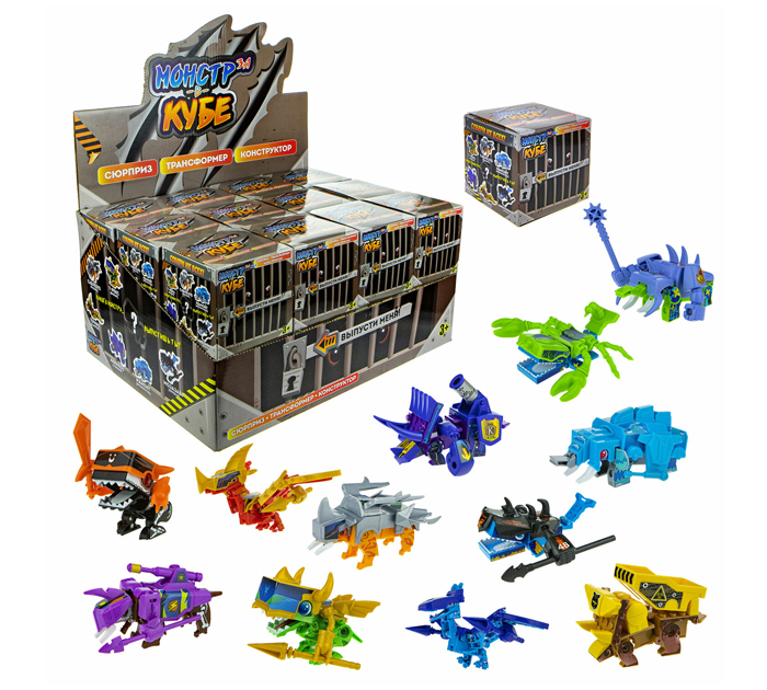 Конструктор 1TOY «Blockformers. Монстр в кубе» ассорти, от 3-х лет