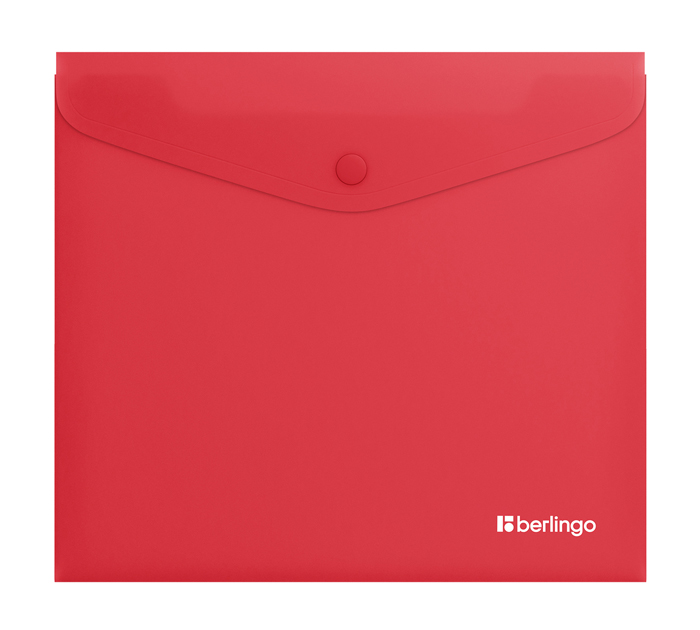 Папка-конверт Berlingo «Soft Touch» А5+, на кнопке, коралловая, 200мкм