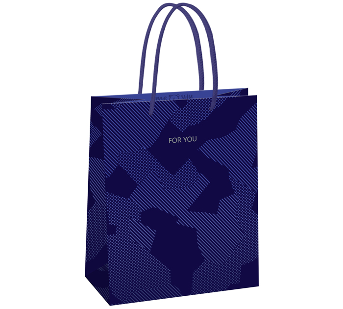 Пакет подарочный Meshu «Blue pattern» 18х23х10см