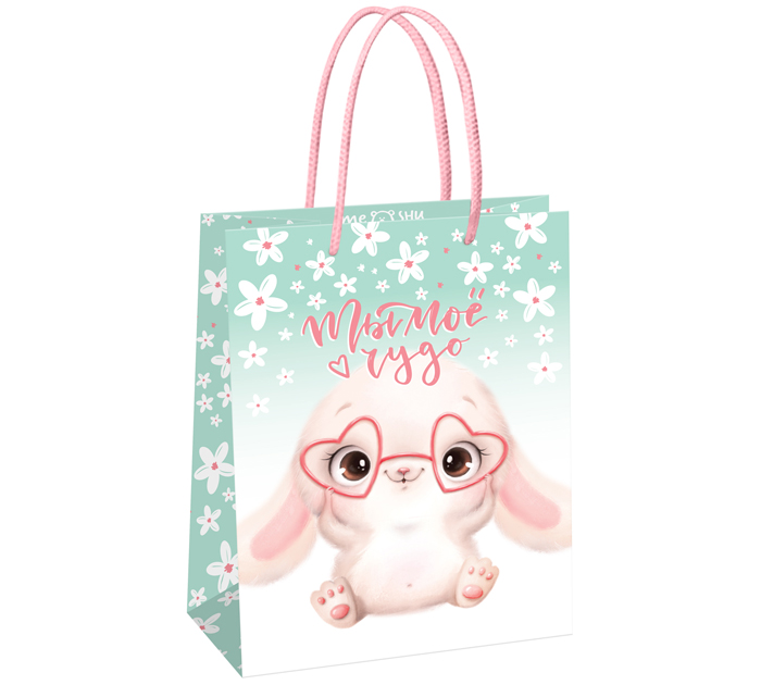 Пакет подарочный Meshu «Cute Rabbit» 18х23х10см