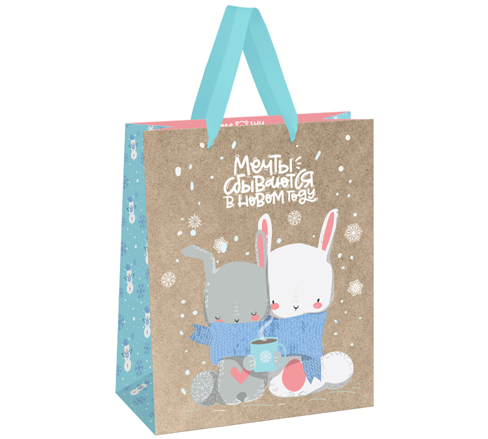 Пакет подарочный Meshu «Cute bunny» 26х32х12см
