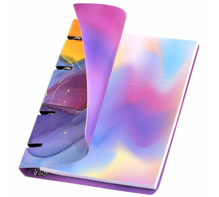 Тетрадь на кольцах А5, 120л, клетка, Brauberg «Liquid art»