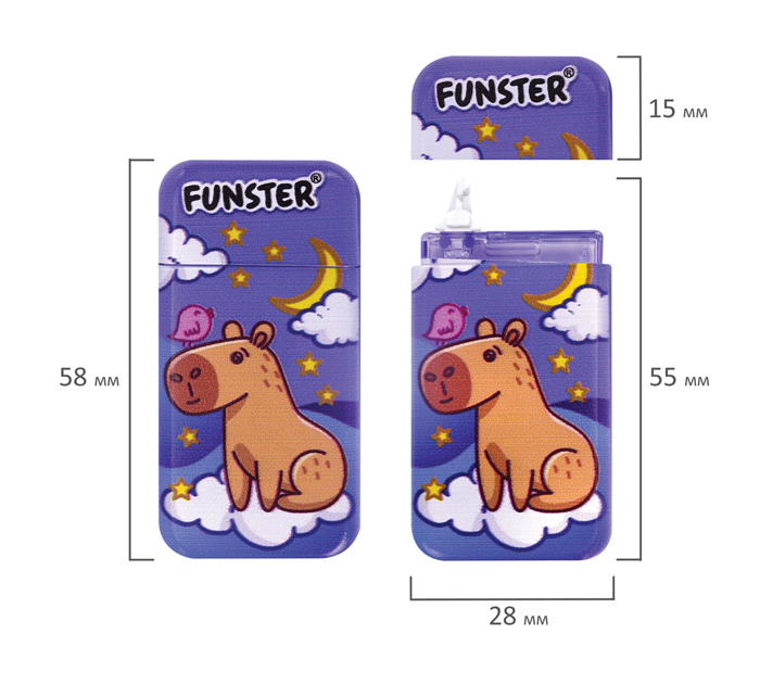 Корректор-лента Funster «Капибары» 5мм, 5м