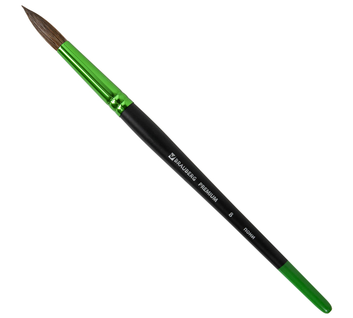 Кисть Brauberg «Premium» №8, пони, круглая