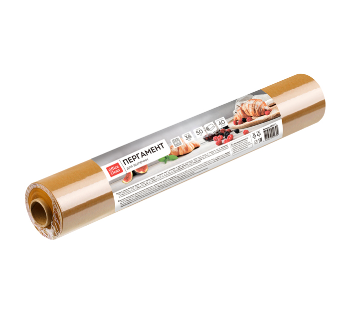 Бумага для выпечки OfficeClean 38см х 50м, 40г/м2