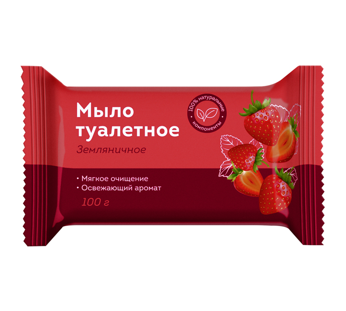 Мыло туалетное OfficeClean «Земляничное» 100г