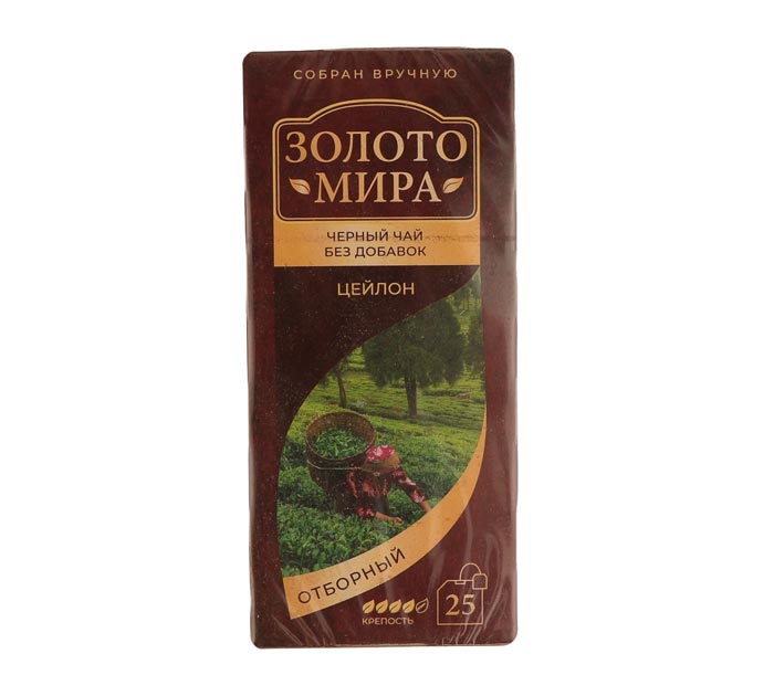 Чай черный Золото мира Отборный 25пак.*1.8г.