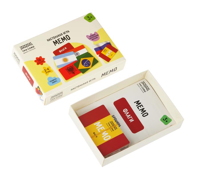 Игра настольная Три совы «Мемо. Флаги» от 3-х лет