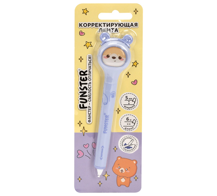 Корректор-лента Funster «Милые зверята» 5мм, 6м