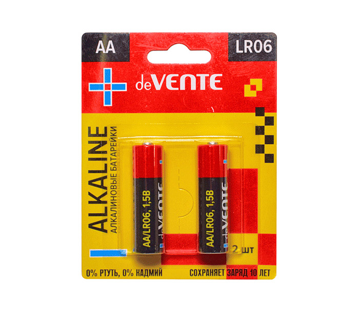 Эл.питания АА LR6 deVente Alkaline 1.5V 2шт.