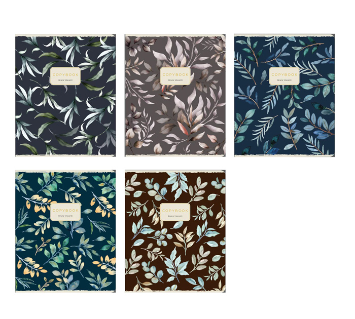Тетрадь А5 48л клетка Bruno Visconti Soft Touch Floral Pattern