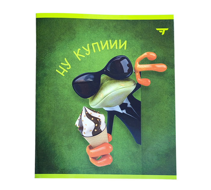 Тетрадь А5 48л клетка Тетрадофф Лягушки