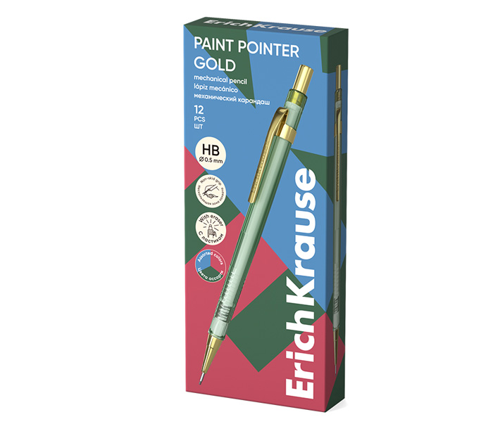 Карандаш авт. 0.5мм HB Erich Krause Paint Pointer с ластиком