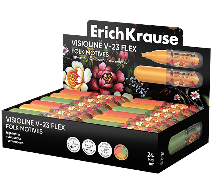 Маркер текст. ассорти Erich Krause Visioline V-23